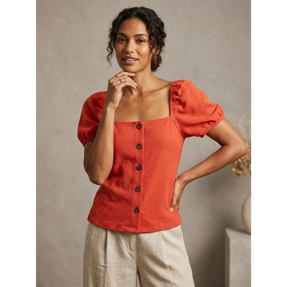 Madewell NWT Orange Blouse Size Large